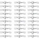 30 pcs pince de homard fermoir, fermoirs bracelet avec extr�mit�s de cordon, fermoir attach avec cha�ne ...