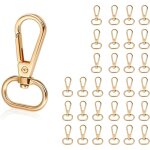 30 pi�ces anneau mousqueton, fermoir mousqueton, mousqueton � cl�s pivotants, m�tal pivotant fermoirs, ...