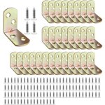 30 pi�ces equerres metal 30x30x18mm, �querre de fixation renforc�e 90 degr�s avec vis, equerre charpente ...