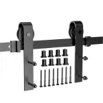 300cm / 10ft quincaillerie kit de rail roulettes pour porte coulissante hardware pour une porte suspendue ...