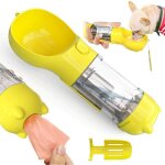300ml gourde pour chien, 3 en 1 portable bouteille d'eau pour chien avec pelle  merde et sac  ordures, ...