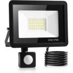 30w led projecteur exterieur detecteur, ip66 imperm�able luminaire exterieur detecteur, lumi�re blanche ...