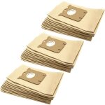 30x sacs compatible avec progress pe 1500, pe 1700, pe 1800, pe 5, pe 9, pp 4510, pp 6 aspirateur - marron ...