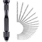 31 pices perceuse  main twist drill bits mini perceuse  main de precision aluminum mandrin sans cl ...