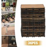 36 paquets de dalles de terrasse en bois dur de 30 30 cm, dalles de terrasse résistantes à l'eau pour ... 36 paquets de dalles de terrasse en bois dur de 30 30 cm, dalles de terrasse résistantes à l'eau pour ...
