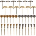 36 pcs brosse en laiton de polissage, brosse m�tallique fil, forage brosses rotatifs