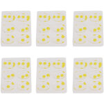 36 pi�ces de pads amortisseurs en silicone pour batterie, contr�le de tonalit�, points jaunes et blancs ...