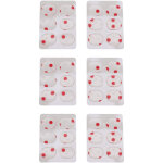 36 pi�ces de pads amortisseurs en silicone pour batterie, contr�le de tonalit�, points rouges et blancs, ...