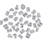 37 pi�ces charm chaussures lettres chiffres motifs pvc mignons d�corations accessoires blanc