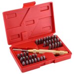 38pc automatique lettre num�ro estampage m�tal poin�on timbre ensemble trousse � outils pour plastique ...