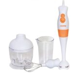 3in1 mixer ad immersione kit 2 velocita' 250watt 65mm frutta verdura cucina casa