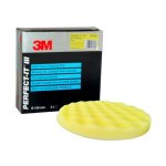 3m ? tampon en �ponge wavy jaune ? action abrasive pour �limination rayures ? compatible avec compos�s ...