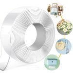 3m ruban adh�sif double face extra fort, transparent lavable fin nano tape, (3m x 3cm x 2mm)