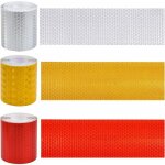 3pcs bande reflechissante autocollante , bande reflechissante casque motocyclettes blanc / rouge / jaune, ...