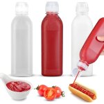 3pcs bouteille sauce, 300ml bouteille � condiments, bouteilles condiments plastique, bouteilles en plastique ...