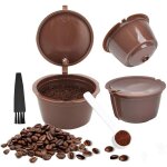 3pcs filtres � caf� non jetables, r�utilisables capsules rechargeables � cafe, compatibles avec machines ...