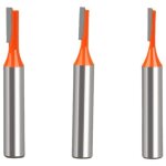 3pcs fraise droite de 8 mm m�trique, m�che de routeur droite � simple fl�te fraise � bois
