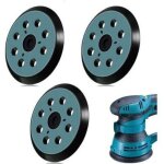 3pcs plateau ponceuse pour 125mm, plateau de pon�age 8 trous pour makita bo5041 m9202b m9204b dbo180