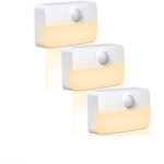 3pcs veilleuse led avec d�tecteur de mouvement, lampe d'escalier, adapt�e aux chambres, salles de bains, ...