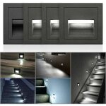 3w led applique encastr� murale, blanc froid ip65 �tanche lumi�res d'escalier, lumi�res de marche, aluminium, ...