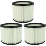 3x cartouche filtrante compatible avec metabo asa 30 l pc inox, 25 l pc aspirateur - filtre pour particules ...