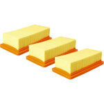 3x filtre pliss plat compatible avec krcher ad 2 battery set, ad 2 battery, ad 3. 200, ad. 3000, ad3, ...