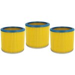 3x filtre pliss� compatible avec rowenta collecto ru 635 aspirateur - bleu / jaune - vhbw
