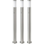 3x lampe sur pied extrieure en acier inoxydable dtecteur de mouvement de jardin colonne en acier inoxydable ...
