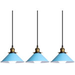 3x suspension luminaire industriel design edison luminaire plafonnier e27 lustre abat - jour en m�tal, ...