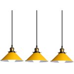 3x suspension luminaire industriel design edison luminaire plafonnier e27 lustre abat - jour en m�tal, ...