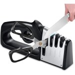 4 en 1 aiguiseur de cuisine affuteur couteau et ciseaux, aiguiseur couteaux professionnel, knife sharpener ...