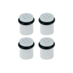 Autres lot de 4 but�es de porte � visser chrisligne bu271lx4 / 51e aluminium blanc diam. 2. 8 x h. 4 ...