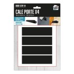 Lot de 4 cale - portes 'claquement' 11cm noir