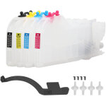 4 cartouches d'encre vides rechargeables et allong�es pour imprimante - mod�le lc3119