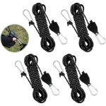 [jamais utilis�] lot de 4 cordes � cliquet r�glables, corde r�fl�chissante pour tente 4 m x 4 mm, hauban ...