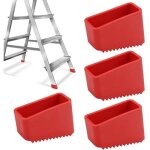 4 embouts �chelle caoutchouc 50x20mm, pieds rechange pour escabeau pliant