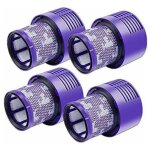 4 filtres v10 pour aspirateur dyson, lot de 4 filtres de rechange pour aspirateur dyson v10, v10 absolute, ...