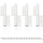 4 paires paumelles de porte blanc, charni�re porte en aluminio haute r�sistance, gond porte avec 24 vis, ...