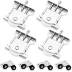 4 paires de roulettes pour porte coulissante garde - robe ? acier lamin� � froid, hauteur r�glable, roues ...