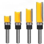 4 pcs 6. 35mm routeur de fraise � bois fraise a copier, outils de fraisage de menuiserie en alli� haute ...