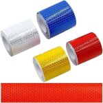 4 pcs bande r�fl�chissante auto - adh�sives, autocollant r�fl�chissant avertissement s�curit� r�fl�chissant ...