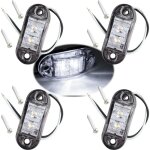 4 pcs blanc ip65 12 v / 24 v ovale led lat�rales feux de gabarit avant feux arri�re lampes universel ...