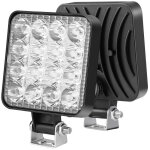 4 pcs carr� phare de travail led, 3. 3 pouces mini 48w 12v lampe, projecteurs lumi�re feux pour offroad ...