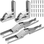 4 pcs charni�res de porte, charni�res �tag�re pliables � 90 degr�s / 180 degr�s, charni�res pour �tag�res ...