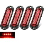 4 pcs lampe de feux de position lat�raux � led, dc12v / 24v 4 leds feu arri�re avant, rouge feux de position ...