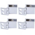 4 pcs pince de serrage de charni�re en verre, charni�re de porte en verre, installation facile, support ...