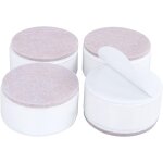 4 pcs rehausseur de meubles en acier � haute teneur en carbone de 3 cm, rehausseur de meubles autocollant, ...