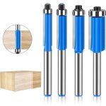 4 pcs set fraise defonceuse 8mm tige, fraise a copier a bois, fraises pour d�fonceuses avec roulement ...