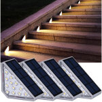 4 pcs solaire �tape lumi�re ext�rieure triangle led escalier lumi�res auto on / off �tanche mur cl�ture ...