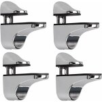 4 pcs support �tag�re verre, fixation murale r�glable, pince verre renforc�e pour tablette verre salle ...